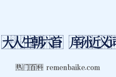 大人生朝六首·庠孙近义词是什么意思的图片